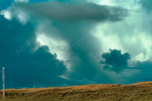 Clouds over coastal dunes