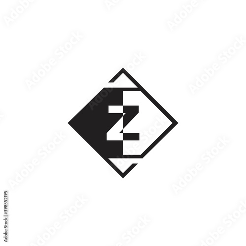 Free Download Letter Z Geometrical Logo Negative Space Vector Design - GFXLoad
