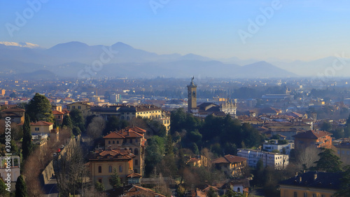Bergamo e montagnein lombardia in italia