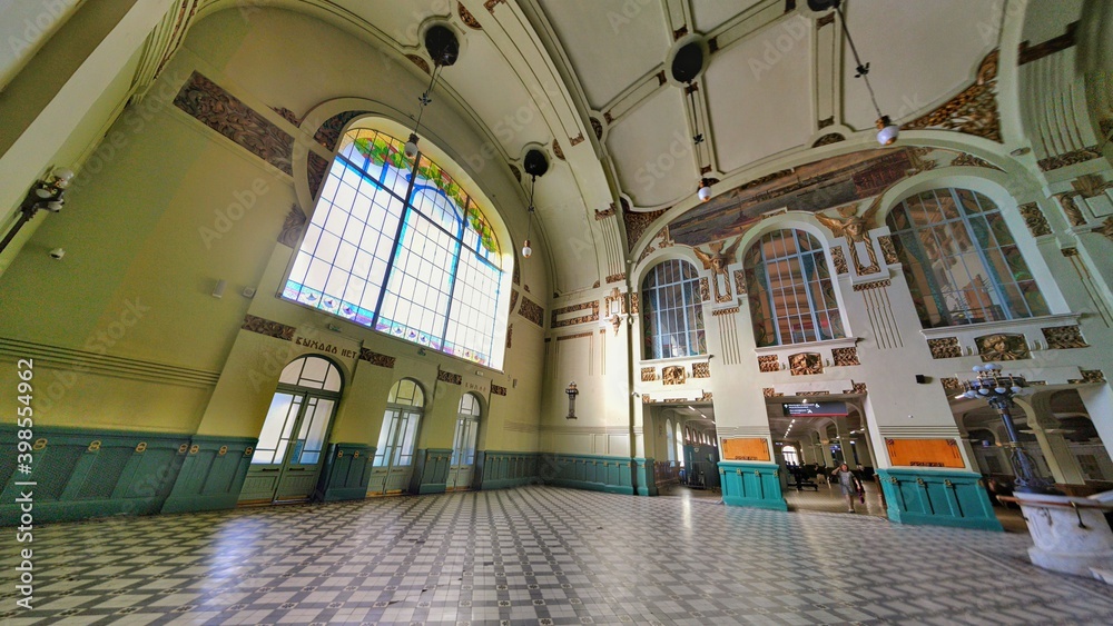 interior of the railway station 