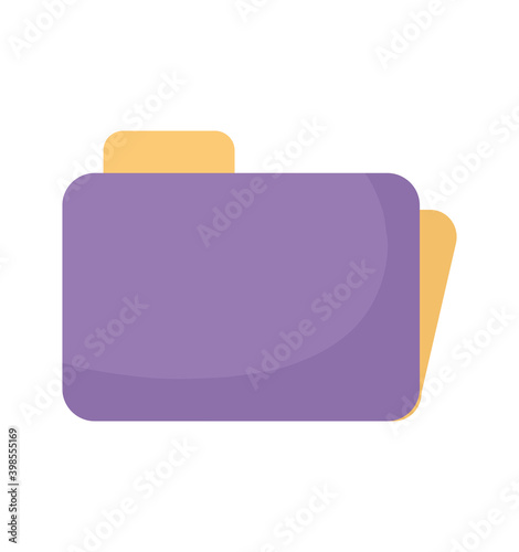 folder with purple color on a white background