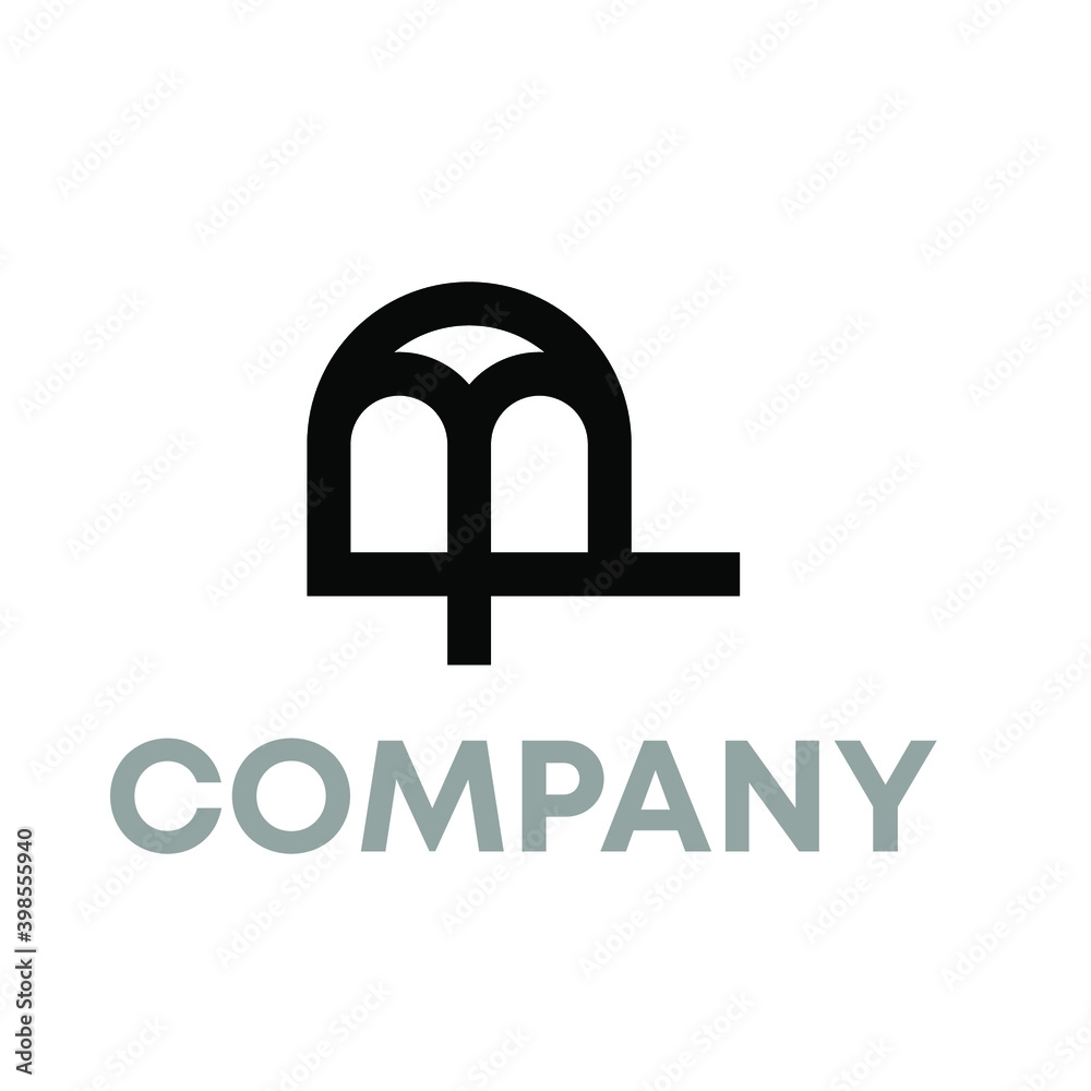 letter MP logo letter MP logo