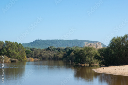 Lake of Manguete in Zahora at the beach in Cadiz, Spain