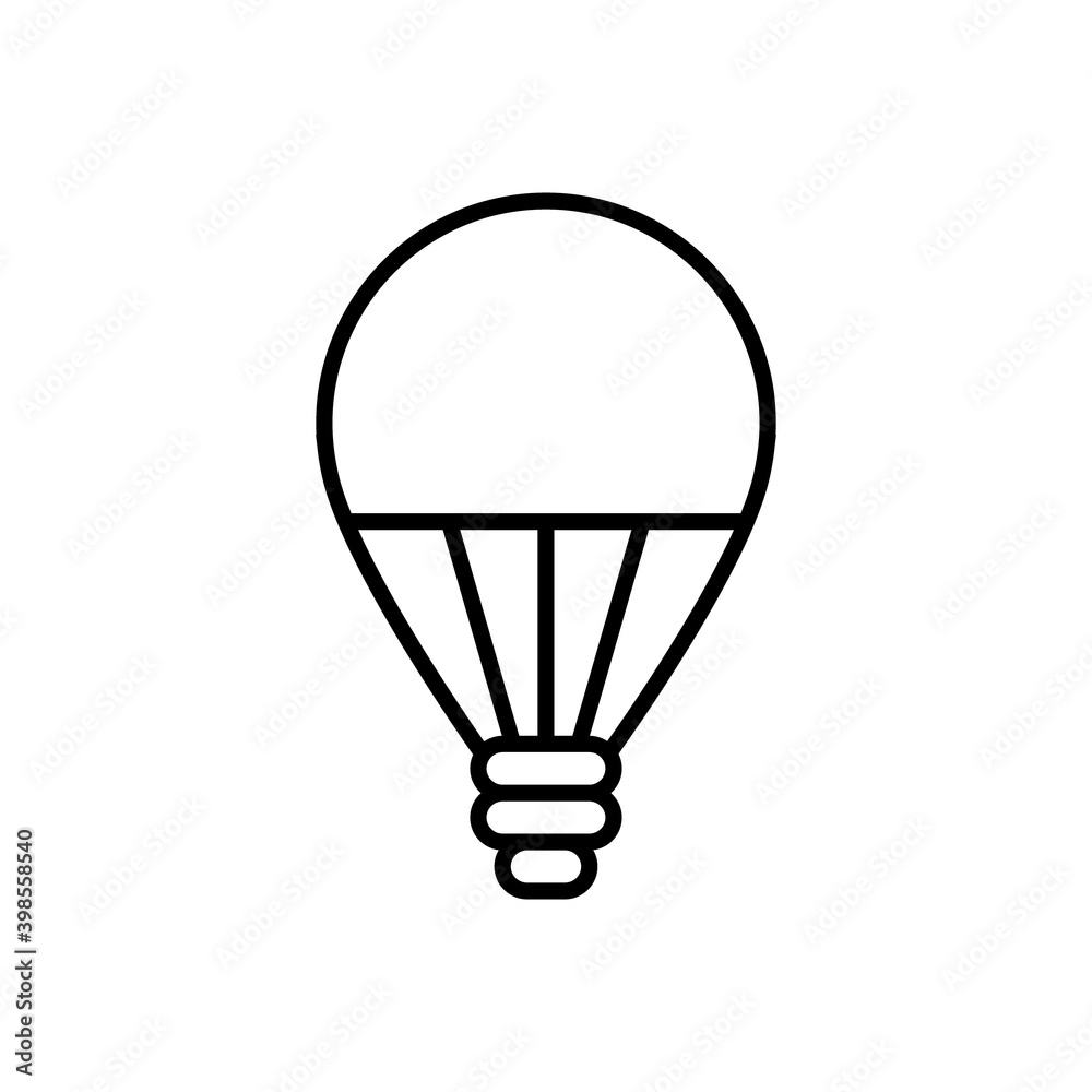Lamp line icon on white background. Vector illustration. Lamp on transparent background. Lamp line icon on white background. Vector illustration. Lamp on transparent background.