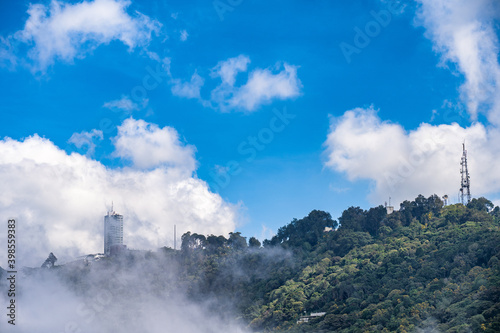 Humboldt Hotel on top of El Avila mountain, seen from Galipan town, Venezuela