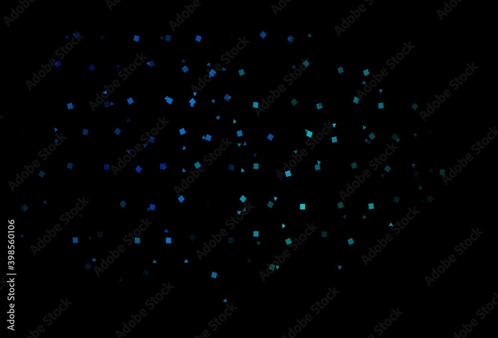 Dark Blue, Green vector template with crystals, circles, squares.