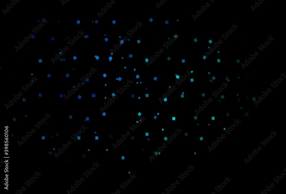 Dark Blue, Green vector template with crystals, circles, squares. Dark Blue, Green vector template with crystals, circles, squares.