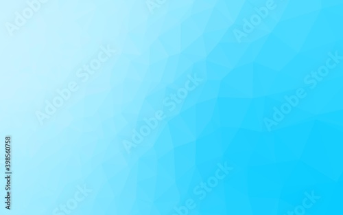 Light BLUE vector abstract mosaic background. A completely new color illustration in a vague style. The best triangular design for your business.