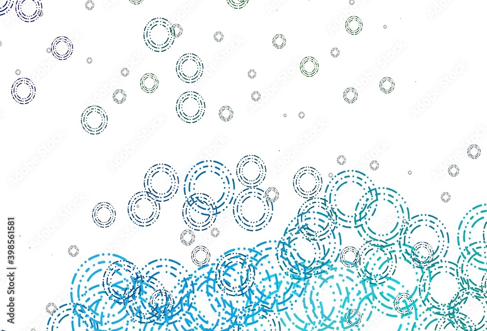 Light Blue, Green vector pattern with spheres. Light Blue, Green vector pattern with spheres.