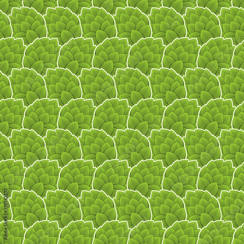 Hop Beer pattern seamless. Hops seed background. vector texture