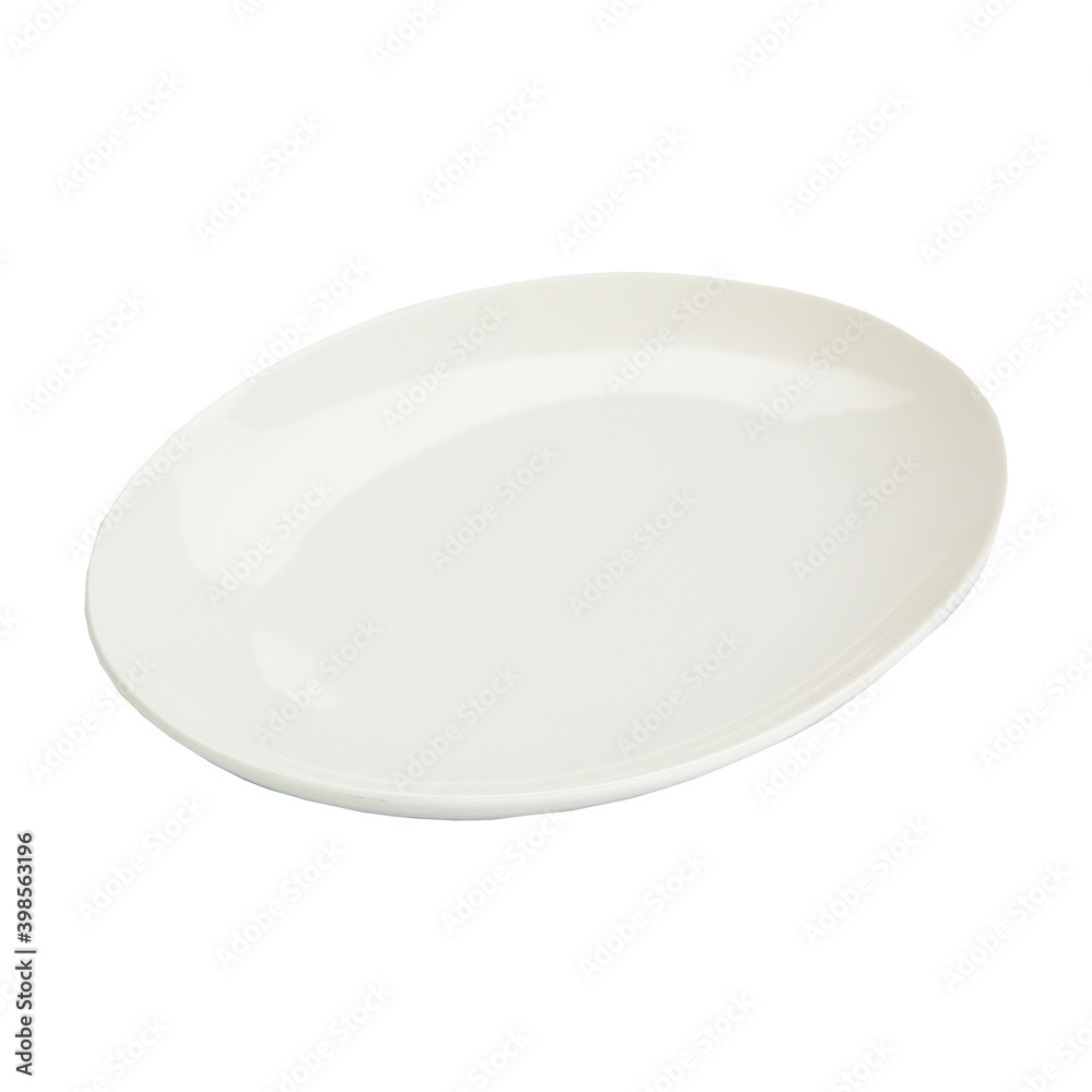 White plate side view. On a white isolated background
White plate side view. On a white isolated background