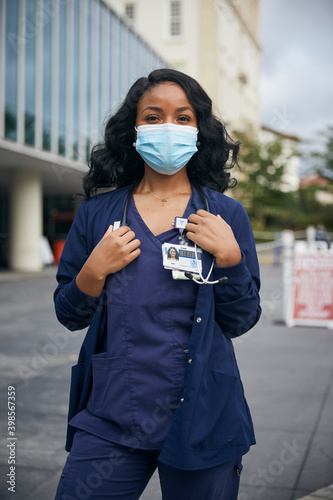 Portrait of Registered Nurse outside Hospital