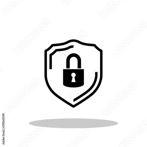 Security icon in flat style. Shield security symbol for your web site design, logo, app, UI Vector EPS 10.