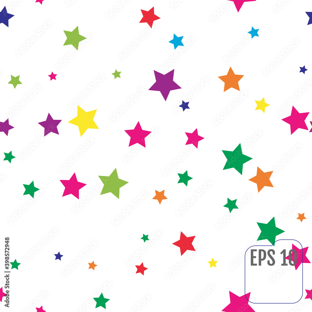 Seamless Pattern with Colorful Stars. Seamless Pattern with Colorful Stars.
