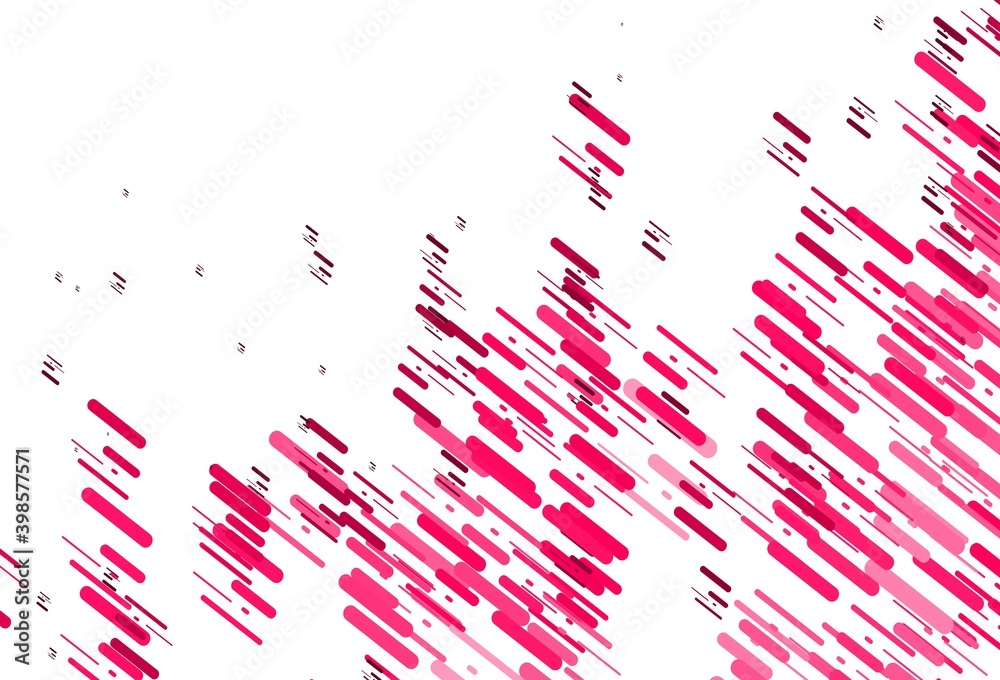 Light Red vector backdrop with long lines.