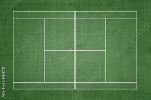 Tennis Court Grass cover, Top view