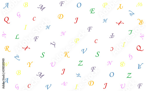 Wallpaper Mural Colorful alphabet with isolated letters, modern color characters, learning wall art, educational print, classroom and playroom gallery wall decor,printable toddler preschool poster,vector illustration Torontodigital.ca