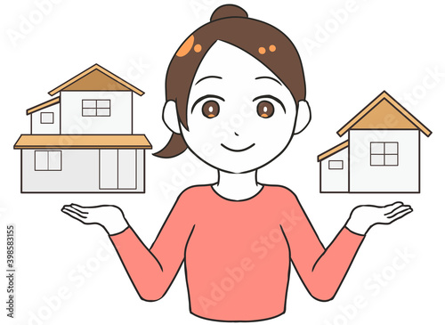 家を比較する　女性