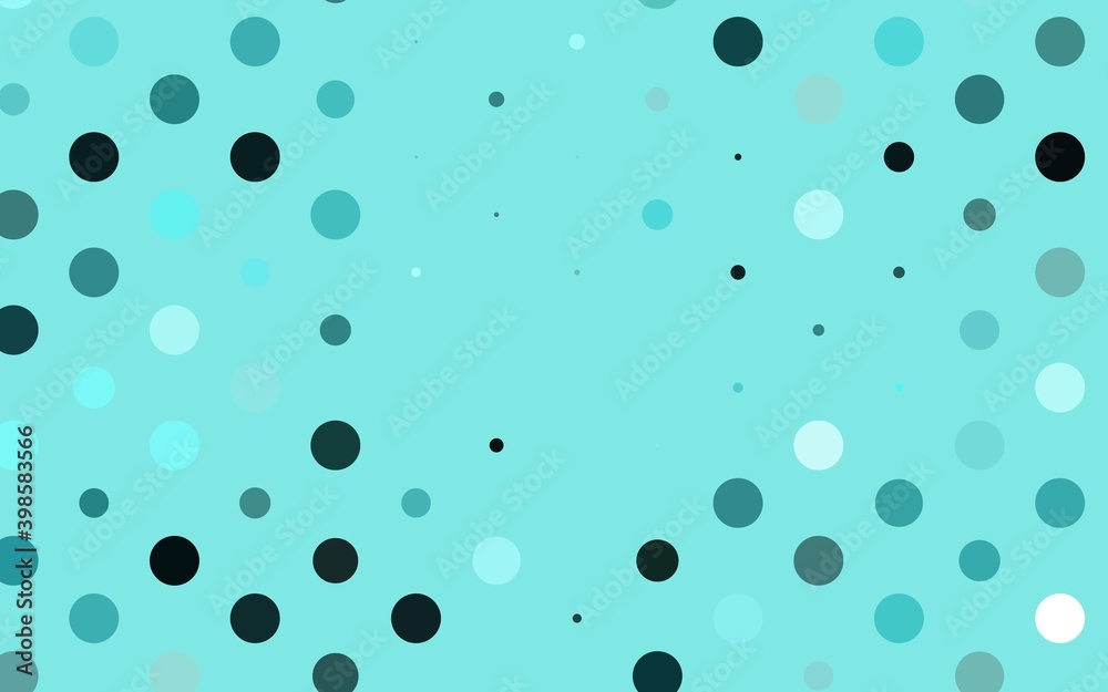 Light BLUE vector template with circles. Glitter abstract illustration with blurred drops of rain. Pattern for ads, leaflets.