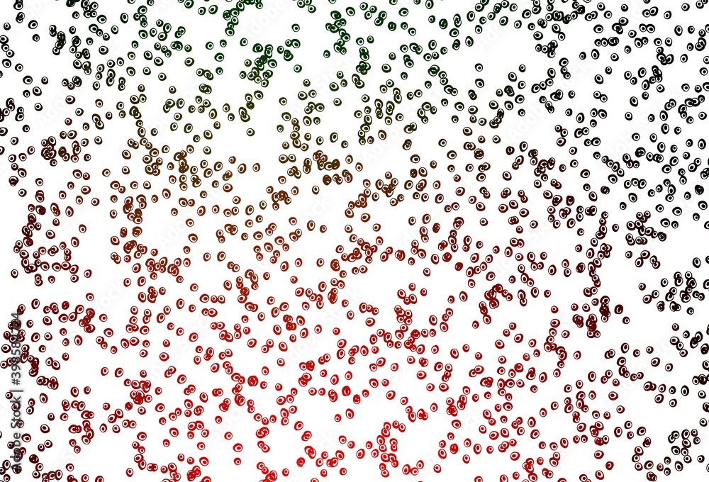 Light Green, Red vector cover with spots. Light Green, Red vector cover with spots.