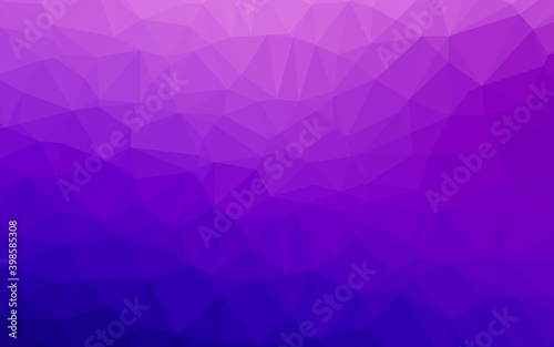 Light Purple vector triangle mosaic texture. An elegant bright illustration with gradient. Brand new style for your business design.