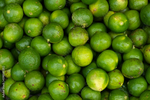 Pile of lime background, Close up of lime,vegatable backgrund concept.