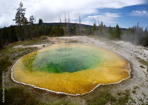 The Morning Glory Pool at Yellowstone National Park