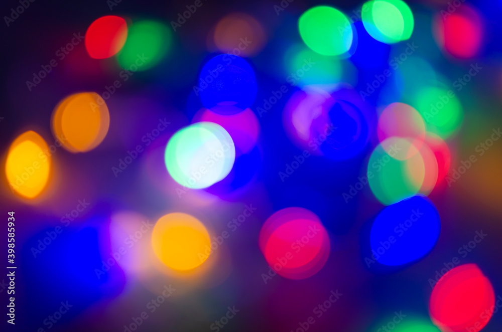 christmas abstract background defocused bokeh colorful blurred beautiful shiny illuminate coleidoscope