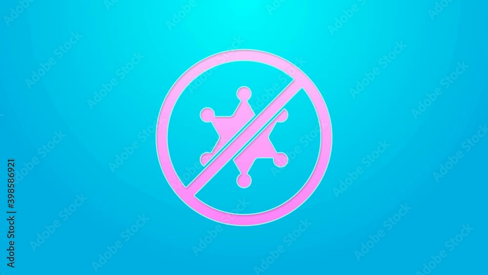 Pink line Protest icon isolated on blue background. Meeting, protester, picket, speech, banner, protest placard, petition, leader, leaflet. 4K Video motion graphic animation Pink line Protest icon isolated on blue background. Meeting, protester, picket, speech, banner, protest placard, petition, leader, leaflet. 4K Video motion graphic animation