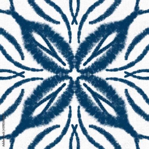 Tie dye seamless tile pattern. Watercolor pattern design on subtle white fabric texture.