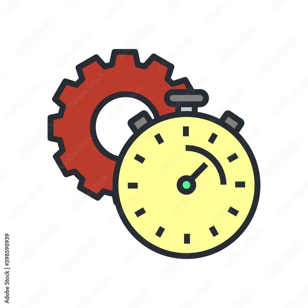 Modern Flat Time Management Vector Icon for Web and Mobile Application Modern Flat Time Management Vector Icon for Web and Mobile Application