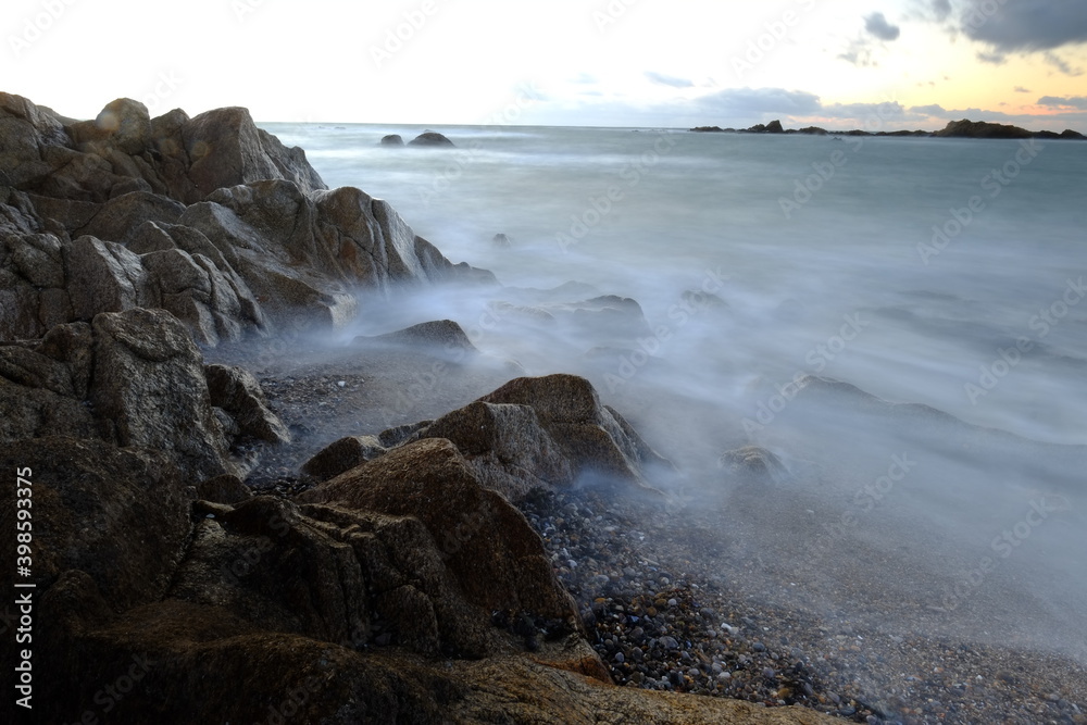 The granite coast at Piriac sur Mer. The granite coast at Piriac sur Mer.