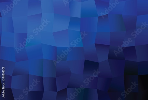 Dark BLUE vector cover with polygonal style.