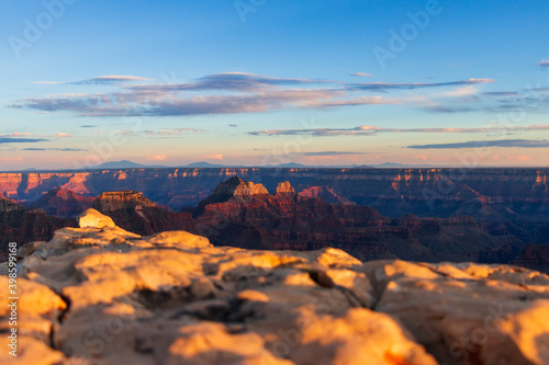 Sunset in the Grand Canyon with pretty clouds © Newman Photo