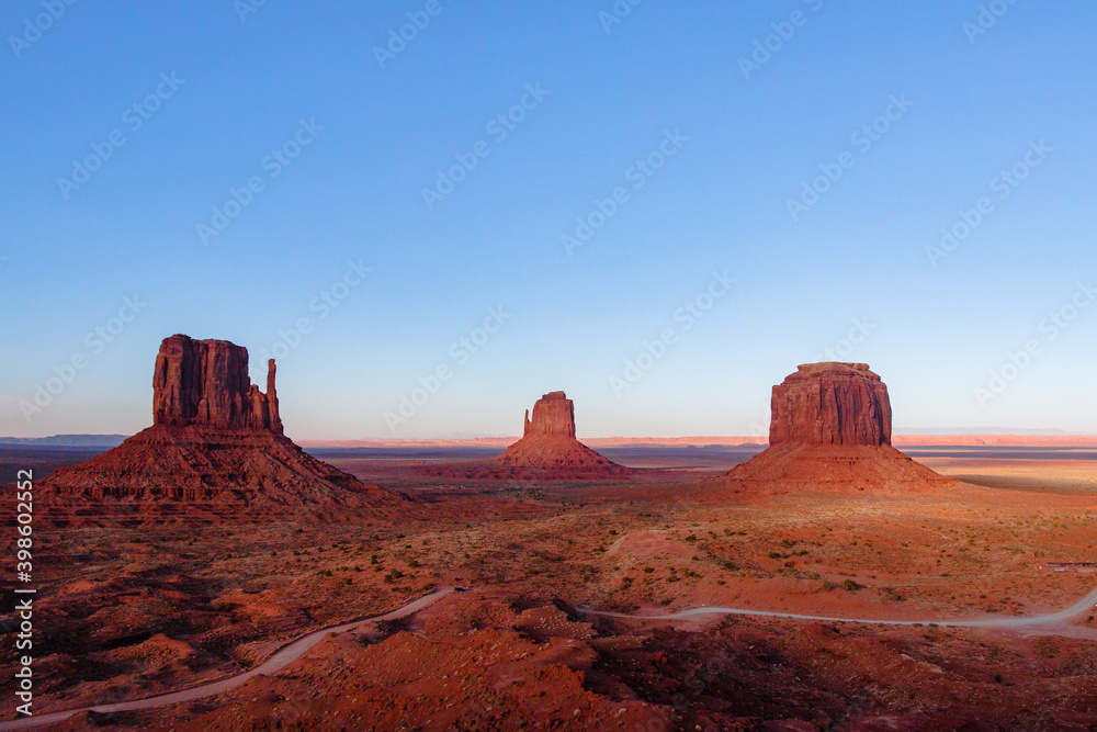 Scenic view of Monument Valley in Navajo Nation Lands