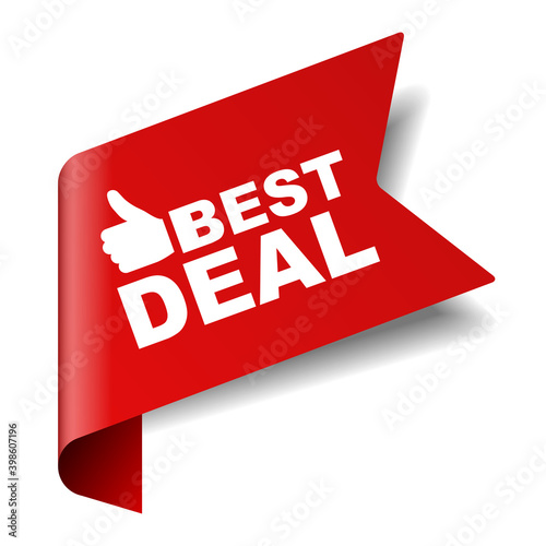 red vector illustration banner best deal