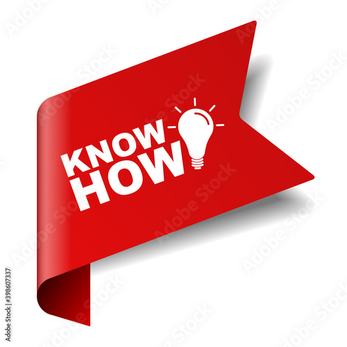 red vector illustration banner know how