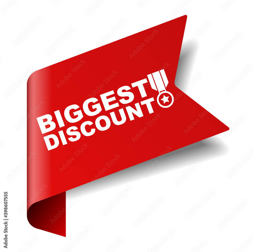 red vector illustration banner biggest discount red vector illustration banner biggest discount