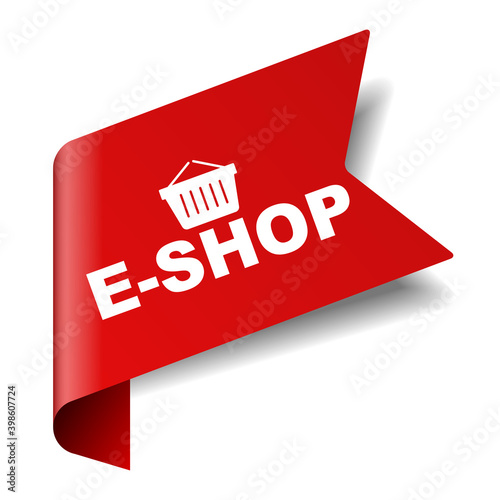 red vector illustration banner eshop
