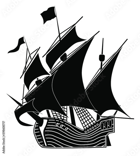 BATEAU A VOILES ANCIEN