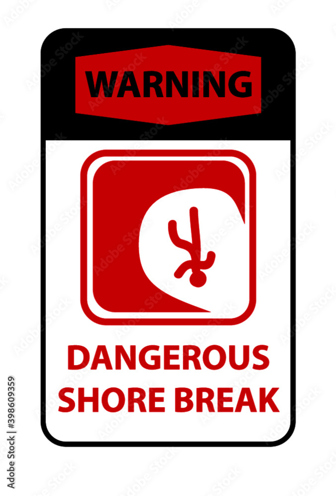 Fototapeta premium DANGEROUS SHORE BREAK 2