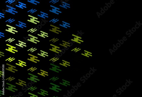 Dark Blue, Yellow vector pattern with narrow lines.