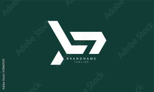 Alphabet letters Initials Monogram logo LP, PL, L and P