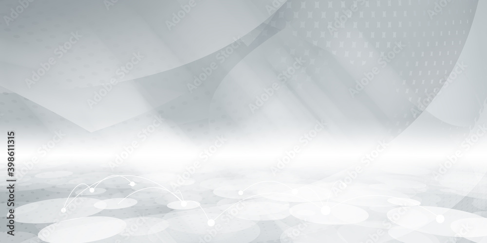 Gray halftone pattern with white line motion backdrop wallpaper. Clean Grey geometric background.