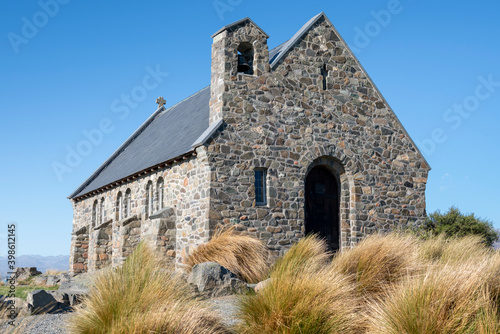 Historic small stone church at Tekapo