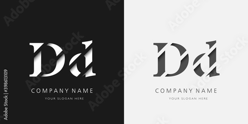 d logo serif upper and lower case