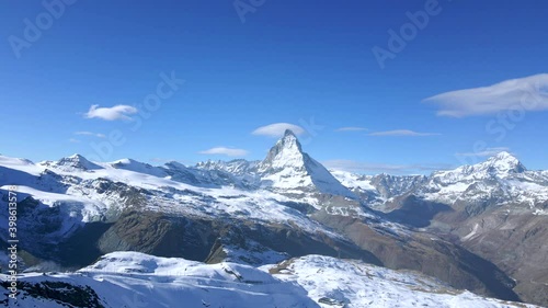 Wallpaper Mural Swiss Alps Snowy Mountain Peaks in Picturesque Landscape, Aerial Torontodigital.ca