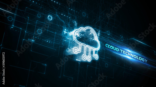 Cloud computing concept. Business, technology, internet and networking concept.