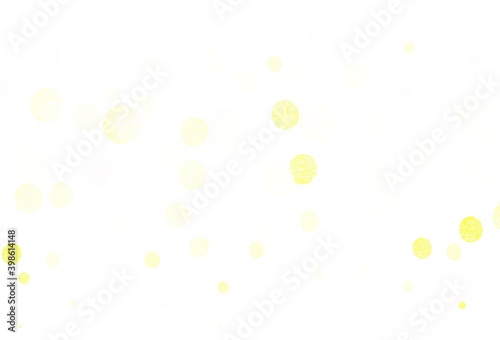 Light Green  Yellow vector pattern with spheres.