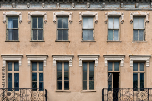 Front view of building facade